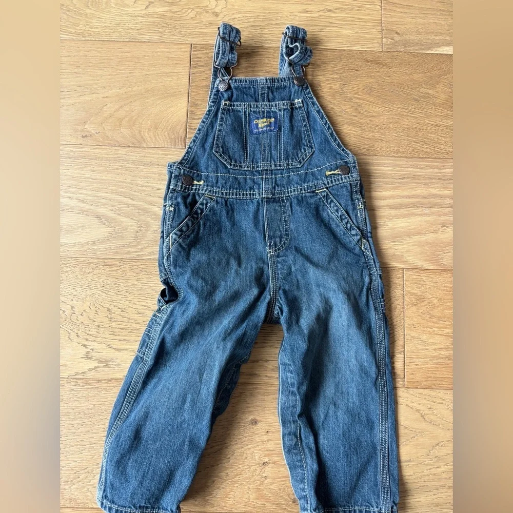OshKosh B’gosh vestback denim overalls 24mo